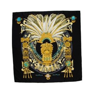 Hermes Vintage Mexique Silk Scarf by Caty Latham's 1980's 90cm